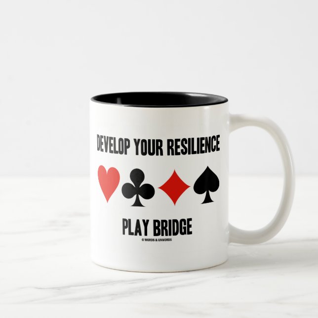 Entwickeln Sie Ihre Anzug für die Play Bridge Card Zweifarbige Tasse (Rechts)
