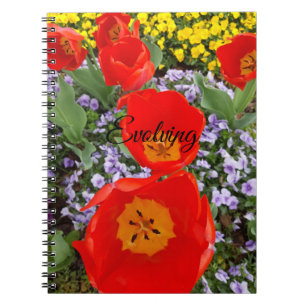Entwickeln von Red Tulips Spiral Notebook Notizblock