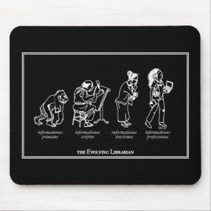 Entwickelnder Bibliothekar Mousepad - Schwarzes
