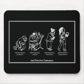 Entwickelnder Bibliothekar Mousepad - Schwarzes