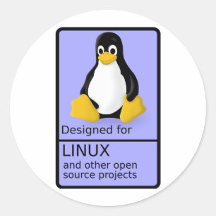 entwickelt für Linux Runder Aufkleber