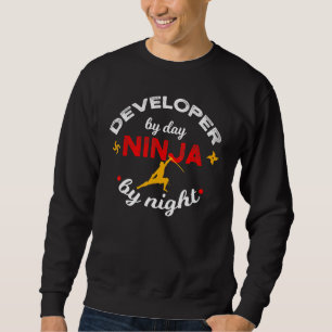 Entwickler bei Tag Ninja bei Nacht Debugging-Progr Sweatshirt