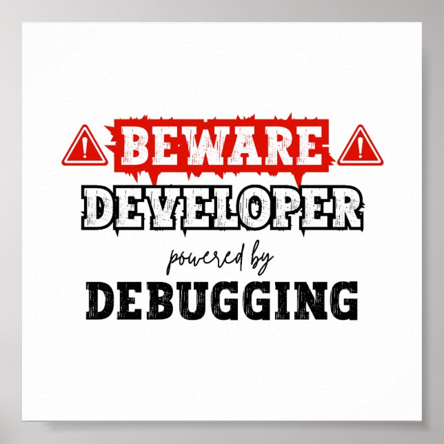 Entwickler durch Debuggen | Programmierung Poster (Vorne)