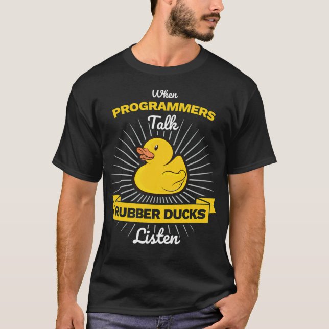 Entwickler Programmieren von Duck Rubber Duck Aqua T-Shirt (Vorderseite)