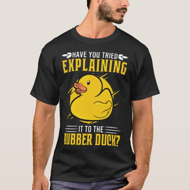 Entwickler-Programmierer-Duckkugel T-Shirt (Vorderseite)