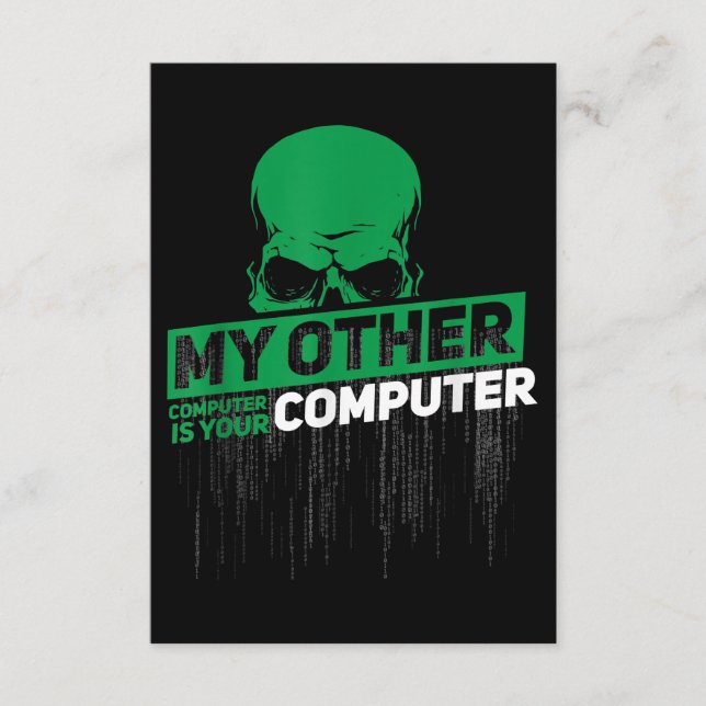 Entwickler Sysadmin Engineer Hacker Nerd Admin Cod Begleitkarte (Vorderseite)