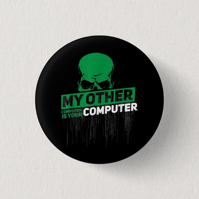 Entwickler Sysadmin Engineer Hacker Nerd Admin Cod Button (Vorderseite)