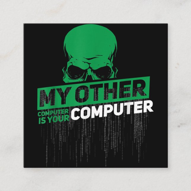 Entwickler Sysadmin Engineer Hacker Nerd Admin Cod Quadratische Visitenkarte (Vorderseite)