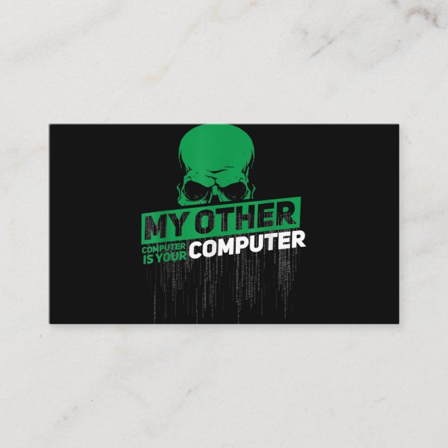 Entwickler Sysadmin Engineer Hacker Nerd Admin Cod Visitenkarte (Vorderseite)