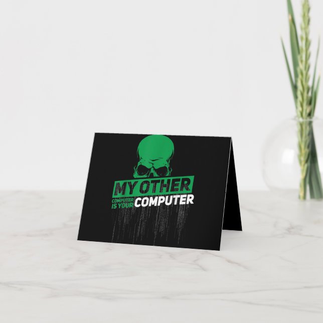 Entwickler Sysadmin Ingenieur Hacker Nerd Administ Dankeskarte (Vorderseite)