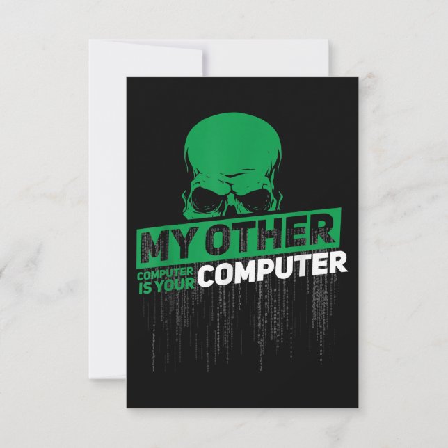 Entwickler Sysadmin Ingenieur Hacker Nerd Administ Einladung (Vorderseite)
