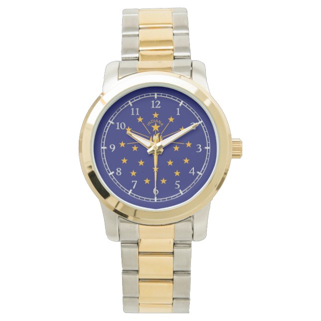 Entwicklung der Indiana State Flag Watch Armbanduhr (Vorderseite)