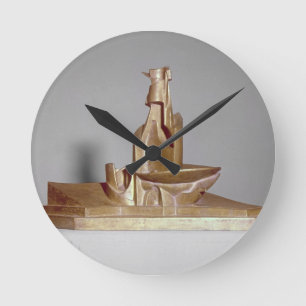 Entwicklung einer Flasche in Raum, 1912 durch Runde Wanduhr