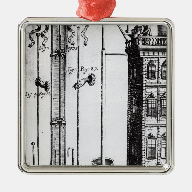 Entwicklung Roberts Boyles der Wasserpumpe Silbernes Ornament (Vorne)