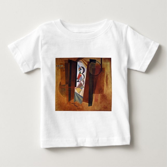 Entwicklung von Kandinsky in der braun-Abstrakten  Baby T-shirt (Vorderseite)