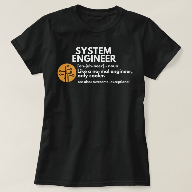 Entwicklung von Software-Engineering für Systeming T-Shirt (Design vorne)