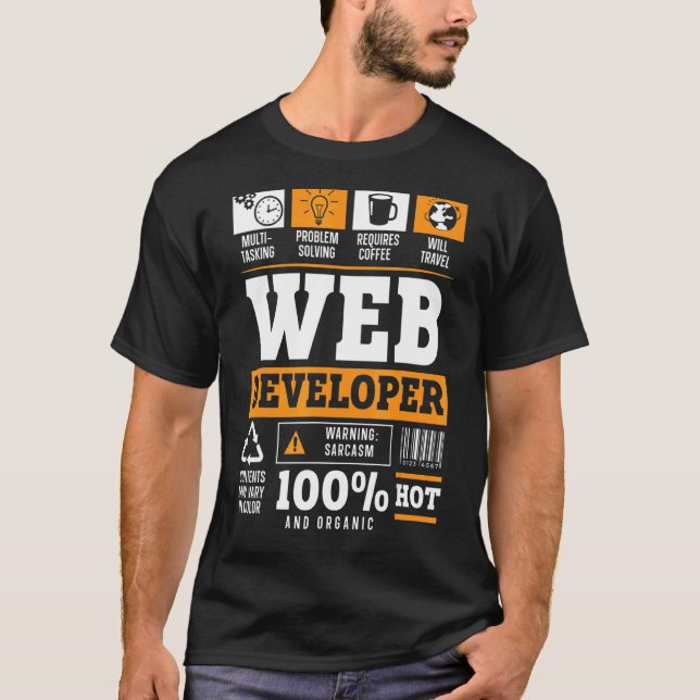 Entwicklung von Web Developer-IT-Typ-Computerwebse T-Shirt (Vorderseite)
