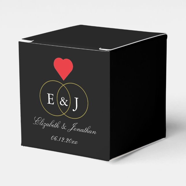 Entwined Rings Wedding Geschenkschachtel (Vorderseite)