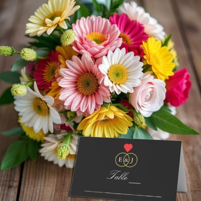 Entwined Rings Wedding Platzkarte (Von Creator hochgeladen)