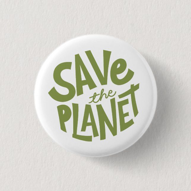 Entwirf den Planeten – Ökologische Erde Button (Vorderseite)