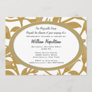 Entwirrte Ruhestands-Abendessen-Einladung Einladung