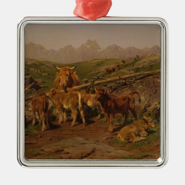 Entwöhnung der Kälber (ländlicher Viehzuchtbetrieb Ornament Aus Metall (Vorne)