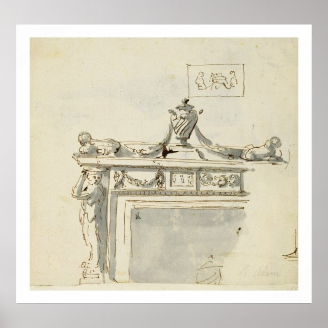 Entworfen für einen Kamin (Stift & Tinte) und wurd Poster (Vorne)