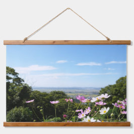 Entworfen mit einem Foto von Südkorea, Horizont Wandteppich Mit Holzrahmen