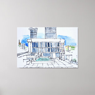 Entworfen von Le Corbusier Marseille, Frankreich Leinwanddruck