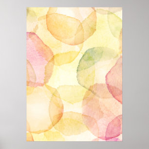 Entworfener abstrakter Hintergrund mit Wasserfarbe Poster