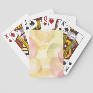 Entworfener abstrakter Hintergrund mit Watercolor Spielkarten