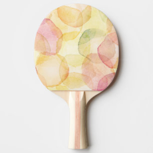 Entworfener abstrakter Hintergrund mit Watercolor Tischtennis Schläger