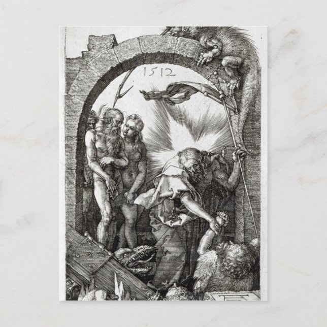 Entwürdigung der Hölle oder Christi Postkarte (Vorderseite)
