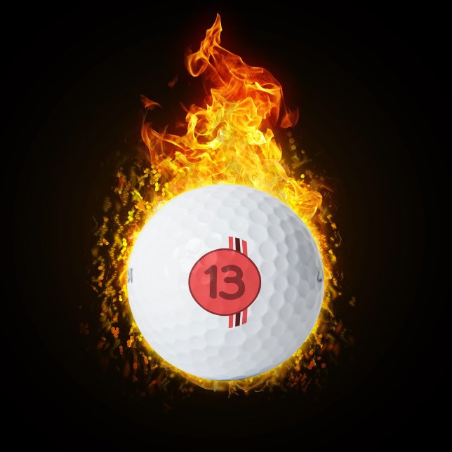 Entwurf 13 in rot auf Korallenrot mit Streifen Golfball (Von Creator hochgeladen)