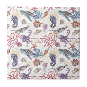 Entwurf 1 der Unterwasserfarben-Zusammenstellung Fliese