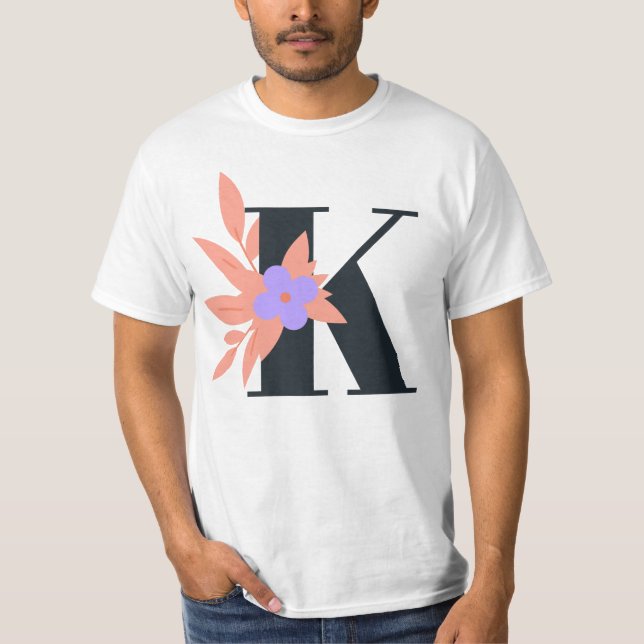 Entwurf: Buchstabe "K", Designnummer 1. T-Shirt (Vorderseite)