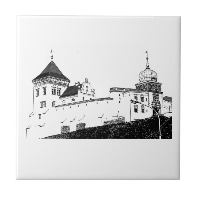 Entwurf der alten Burg Fliese (Vorderseite)