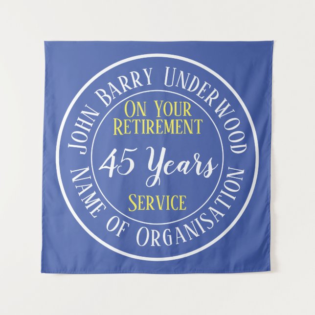 Entwurf der Altersvorsorge mit Jahren bedient Wandteppich (Vorderseite)