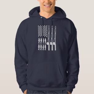 Entwurf der amerikanischen Flagge für die Fischere Hoodie