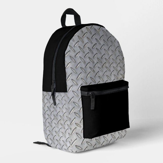 Entwurf der Diamantplatte Bedruckter Rucksack (Rückseitige Ecke links)
