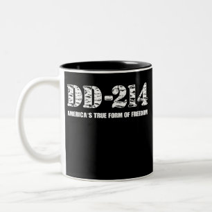 Entwurf der Freiheits-DD-214 für Männer und Zweifarbige Tasse