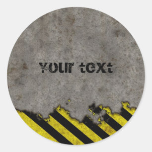 Entwurf der Gefahrenstreifen Runder Aufkleber