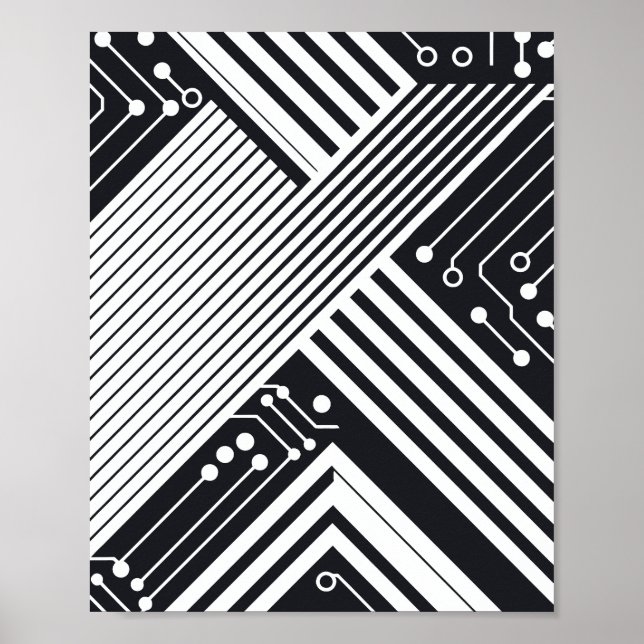 Entwurf der geometrischen Schalttafel Poster (Vorne)