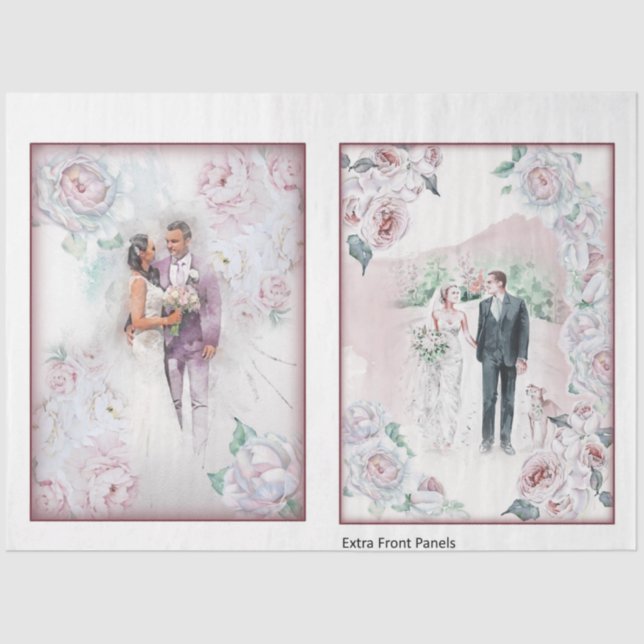 Entwurf der Hochzeitserie 1 Seidenpapier (Vorderseite)