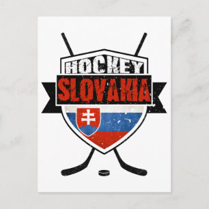 Entwurf der Hockey Slowakei-Flagge Postkarte
