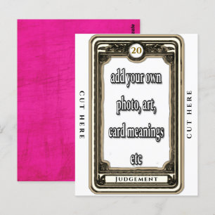 Entwurf der Jury-Tarot-Karte Postkarte