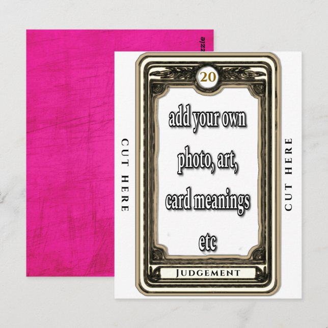 Entwurf der Jury-Tarot-Karte Postkarte (Vorne/Hinten)