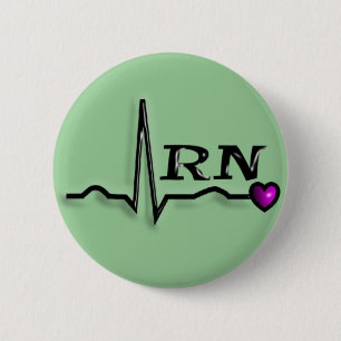 Entwurf der Krankenschwester-"RN" der Geschenk-QRS Button