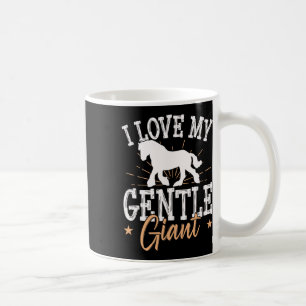 Entwurf der Pferdezucht für einen Clydesdale-Reite Kaffeetasse
