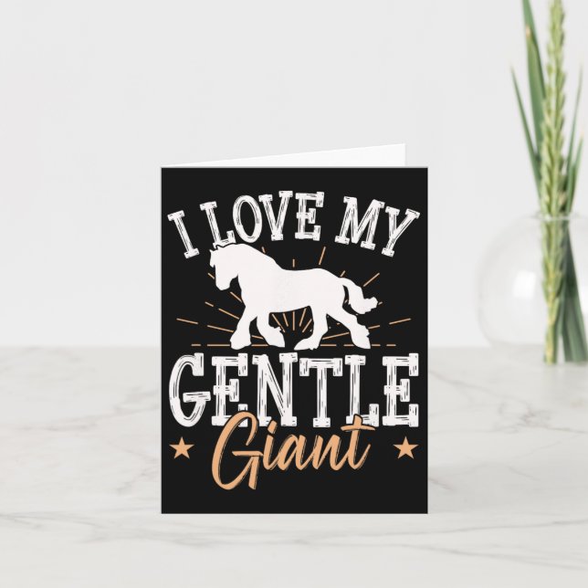 Entwurf der Pferdezucht für einen Clydesdale-Reite Karte (Vorderseite)